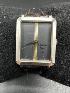 H9178 Christian Dior レクタンギュラー rectangular 手巻き レディース 腕時計 1980年代 ヴィンテージ アンティーク スクエア