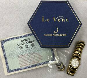 ＃23290　セイコー SEIKO Le Veni SAYOKO YAMAGUCHI 1F20-5J50 レディースウォッチゴールドカラー 腕時計 現状不動品