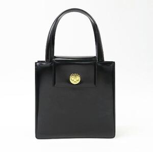 新品　未使用　BVLGARI ブルガリ　黒ブラック×金ゴールド　ショルダー付き　ミニハンドバッグ　スムースレザーパーティバッグ