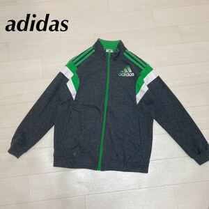 adidas ジップアップ アディダス キッズ 160 レディース ユニセックス 兼用 緑 ジャージ