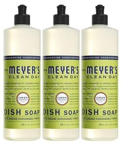 3個セットMrs. Meyer Lemon Verbena Dish Soap 16 oz. Bottles