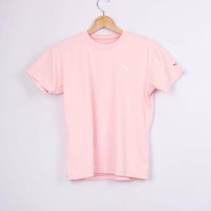 プーマ 半袖Tシャツ 無地 ワンポイントロゴ スポーツウエア レディース Lサイズ ピンク PUMA