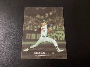 良品　カルビー75年　鈴木（中日）No.82　プロ野球カード