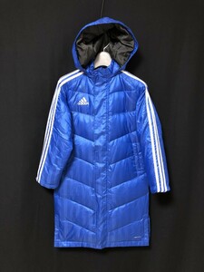 ◆adidas アディダス ダウンコート ベンチコート【CLIMAPROOF 対天候素材】キッズ140 強力防寒