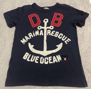 ★ダブルB★半袖Tシャツ★110★ミキハウス★Bくん★マリン★ダブルビー