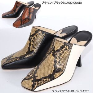 【CU】JIMMY CHOO ジミーチュウ　ミュール　パンプス　MARCEL　ZZF　202　パイソン蛇 ブラウン/ブラックBLACK/CUOIO/DUSK【新品/未使用