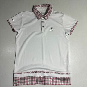スリクソン srixon 白 ホワイト ゴルフ トレーニング用 半袖ポロシャツ 女性用Oサイズ