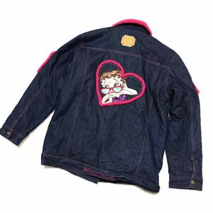 BETTY BOOP ベティブープ 裏ボア ワッペン デニムジャケット