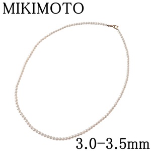 ミキモト ベビーパール ネックレス アコヤパール3.0mm～3.5mm 42cm K18YG MIKIMOTO【19940】