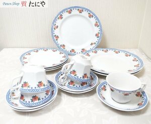 ★☆送料無料 【ウェッジウッド】WEDGEWOOD トレリスローズ カップ＆ソーサー、プレートセット 8角形 廃盤モデル☆★