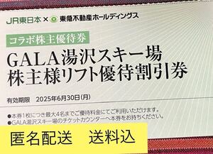 GALA湯沢スキー場　リフト割引券　 20%割引　東急不動産　JR東日本　株主優待