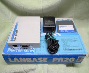 レトロ　日新電機(ELNIS)　プリンターサーバー LANBASE PR20　ジャンク