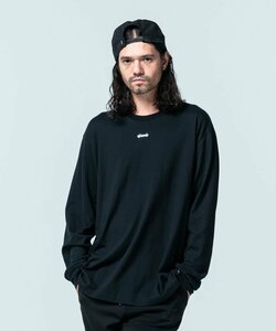 ◆glamb グラム GB0421/CS14 Preach Long Sleeve CS クルーネック ロゴプリント 長袖 Tシャツ 黒 サイズS