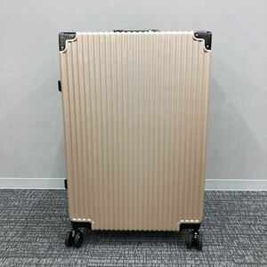 キャリーケース スーツケース90L キャリーバッグ 軽量 旅行 大型 シャンパンゴールド