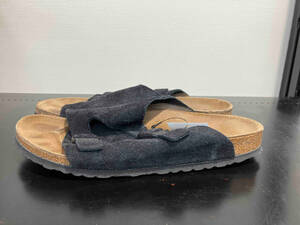 BIRKEN STOCK ビルケンシュトック Zurich チューリッヒ サンダル ソフトフットベッド スエード生地 茶黒 ブラック 43 28cm メンズ