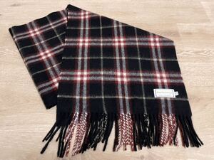 BURBERRY　バーバリー　マフラー　カシミア100％　ブラック　美品　送料無料!!!