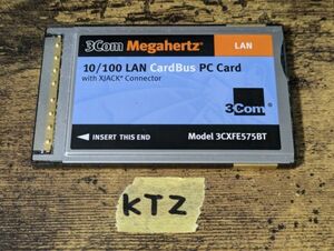 3Com XJACK有線LAN PCカード　3CXFE575BT　動作未確認 【KTZ】