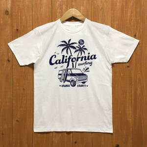 ■ CALIFORNIA Tシャツ■Mサイズ（ホワイトxネイビー）アメリカ　アメ車　シボレー　シェビーバン　フルサイズバン CHEVROLET CHEVY VAN