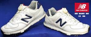 【美品・USED/BOAクロージャー/REVLITEソール採用】NEW　BALANCE　GOLF　574　BOA　ソフトスパイク・ゴルフシューズ　　　 サイズ＝26.0cm