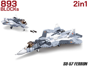 M0039J　AFM Su-57 フェロン 2in1 893Blocks