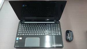 #4235 TOSHIBA 東芝 ノートPC dynabook T554/45KB Windows 8.1 Core i3 15インチ 黒 充電器付 マウス付 動作品 初期化済　現状保管品