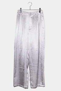 LE CIEL BLEU ルシェルブルー Slouchy Pants メタリック スローチー パンツ 36 SILVER シルバー 23S68410 /◆☆ レディース