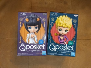 バンプレスト製 ジョジョの奇妙な冒険 黄金の風 Q posket フィギュア ジョルノ・ジョバァーナ ブローノ・ブチャラティ 2種セット