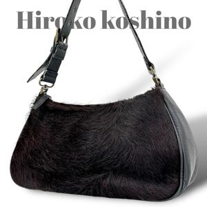 美品　Hiroko koshino ヒロココシノ　ワンショルダーバッグ　ハラコ