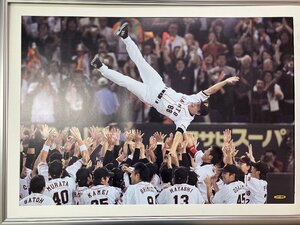 １円スタート　【中古品】　読売ジャイアンツ　原監督　優勝胴上写真　2007年　3枚セット　【送料　着払い】