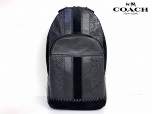 良品★送料無料★ コーチ メンズ COACH ヒューストン ベースボール ステッチ スリング パック ボディバッグ ショルダー