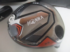 【本間ゴルフ】HONMA GOLF TOUR WORLD TW747 455 9.5°／ヘッドカバー&レンチ付き／ヘッド単品