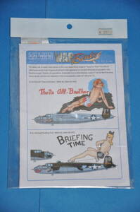 キッツワールド KW132013 1/32 WWII アメリカ軍 B-25J ミッチェル That`s all Brother & Briefing Time デカール decal B-25 1:32 nose art