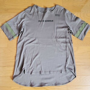 送料無料★日本製 英字ロゴ デザインTシャツ カーキブラウン 半袖メッシュ 40