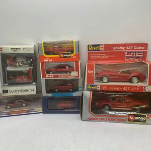 6-4-62■赤 ミニカー 箱入 まとめて burago Revellb MINICHAMPS DINKY ダイヤペット AUTOSTRADA 他 現状品 長期保管商品 Red まとめ