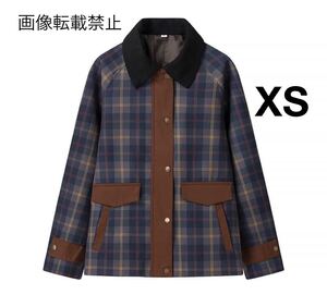 vintage ヴィンテージ レトロ チェック柄 ジャケット コート アウター XSサイズ レディース★ZARA 好きな方に★2025 冬新作 新品未使用★