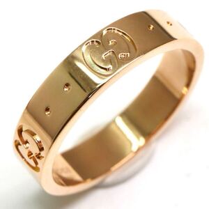 人気商品!!1円〜!!GUCCI(グッチ)▲K18 リング▲ J 約3.6g 約8.5号 ring jewelry 指輪 EC9/EC9 C248