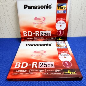 Panasonic ブルーレイ 録画用 BD-R 2枚◆25GB◆LM-BR25LAWC◆インクジェットプリンター対応◆新品/未開封品