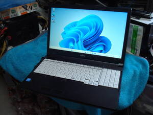 Windows10 Intel第六世代CPU 3855U 1.6GHz メモリ4GB HD500GB 15.6インチLED液晶 薄型LIFEBOOK A576/P 美品 送料無料