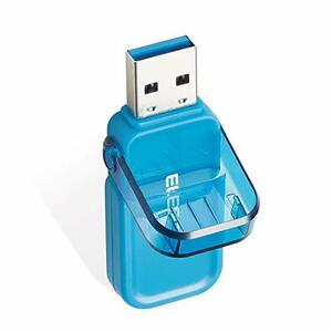 エレコム USBメモリ 32GB USB3.0 3.1 (Gen1) なくさないキャップ ブルー MF-FCU3032GBU