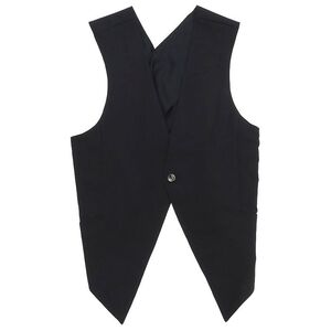 D04432 新品 21SS RIPVANWINKLE/ジレ ベスト 【サイズ：5】 ブラック RW-342 WOOL JERSEY GILET リップヴァンウインクル