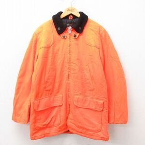 XL/古着 シアーズ 長袖 ビンテージ ハンティング ジャケット メンズ 70s タロン オレンジ 内側キルティング 24nov12 中古 アウター