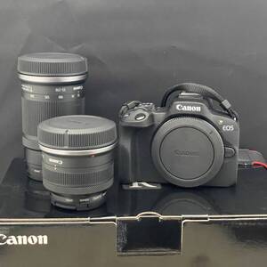 中古 美品 Canon キャノン EOS R50 ブラック ダブルズームキット ミラーレス一眼 RF-S55-210㎜ F5-7.1 IS STM RF-S18-45㎜ F4.5-6.3 IS STM