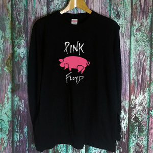 送込★ 長袖/ロンT【ピンク・フロイド / Pink Floyd】 Flying pig ★ ブラック★M L XLサイズ