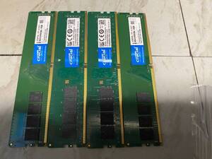 中古　 DDR4　16GB×4　64GBセット　メモリ　Crucial　W4U2666CM-16GR　