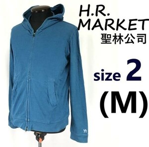 日本製★ハリウッドランチマーケット/HOLLYWOOD RANCH MARKET★スウェット/ジップパーカー【メンズM】薄手/聖林公司/zip up hoodie◆pBH519