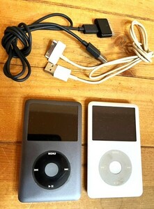 ★ジャンク★ipod classic 160 GB 2個＆充電ケーブル２本セット★要修理　部品取り