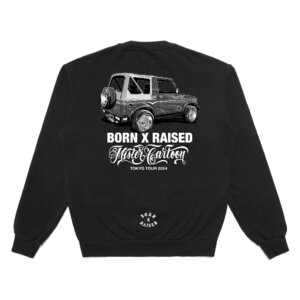 MISTER CARTOON BORN RAISED TOKYO TOUR SAMURAI CREWNECK BLACK XL ミスターカートゥーン ボーンアンドレイズド サムライ クルーネック 黒