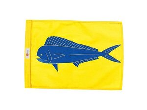 フィッシングフラッグ Dolphin / Mahi-Mahi （シイラ）16×24inches 【Sun Dot Marine Flag】4-sun003