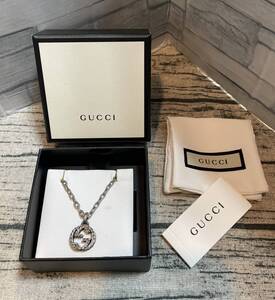 GUCCI インターロッキングG アラベスク ネックレス/SV925　/美品