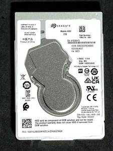 【送料無料】 ★ 2TB ★　Seagate　/　ST2000LM007　【使用時間：6ｈ】　2023年製　新品同様　 2.5インチ 内蔵HDD/7mm厚/SATA 